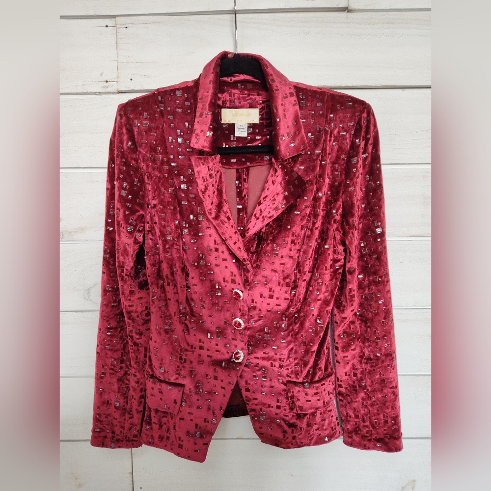 Janine Red Blazer Vintage Italian Designer